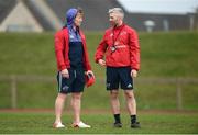 13 February 2017; Munster scrum coach Jerry Flannery, left, and head of fitness Aled Walters in conversation during squad training at the University of Limerick, in Limerick. Photo by Diarmuid Greene/Sportsfile