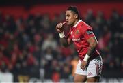 10 February 2017; Francis Saili of Munster during the Guinness PRO12 Round 14 match between Munster and Newport Gwent Dragons at Irish Independent Park in Cork. Photo by Diarmuid Greene/Sportsfile