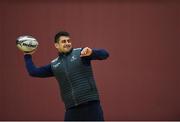 14 February 2017; Tiernan O'Halloran of Connacht during squad training at the Kingfisher Gym in Galway. Photo by Diarmuid Greene/Sportsfile