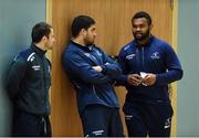 14 February 2017; Caoilin Blade, left, Nepia Fox-Matamua, centre, and Naulia Dawai of Connacht sit out squad training at the Kingfisher Gym in Galway. Photo by Diarmuid Greene/Sportsfile