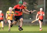 14 February 2017; Tom Devine of University College Cork in action against Paudie Foley of DCU Dóchas Éireann during the Independent.ie HE GAA Fitzgibbon Cup Quarter-Final match between University College Cork and DCU Dóchas Éireann at Mardyke in Cork. Photo by Eóin Noonan/Sportsfile