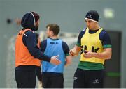 14 February 2017; John Muldoon and Ultan Dillane of Connacht in conversation during squad training at the Kingfisher Gym in Galway. Photo by Diarmuid Greene/Sportsfile