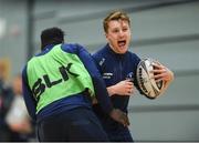 14 February 2017; Conor Lowndes and Niyi Adeolokun of Connacht in action during squad training at the Kingfisher Gym in Galway. Photo by Diarmuid Greene/Sportsfile