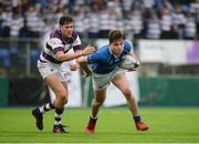 14 February 2017; Myles Carey of St Mary's College is tackled by Tim O'Brien of Clongowes Wood College during the Bank of Ireland Leinster Schools Senior Cup second round match between Clongowes Wood College and St Mary's College at Donnybrook Stadium in Donnybrook, Dublin. Photo by Daire Brennan/Sportsfile