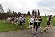 15 February 2017; A general view of the Junior Girls 2000m race during the Irish Life Health Leinster Schools Cross Country at Santry Demesne in Santry, Co Dublin. Photo by David Maher/Sportsfile