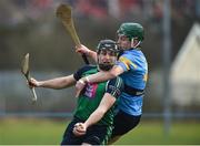 15 February 2017; Cian Nolan of LIT in action against James Madden of UCD during the Independent.ie HE GAA Fitzgibbon Cup Quarter-Final between Limerick IT and University College Dublin at Limerick IT in Limerick. Photo by Diarmuid Greene/Sportsfile