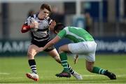 15 February 2017; Tadhg Bird of Cistercian College Roscrea is tackled by Micheal O’Kennedy of Gonzaga College during the Bank of Ireland Leinster Schools Senior Cup second round match between Cistercian College Roscrea and Gonzaga College at Donnybrook Stadium in Donnybrook, Dublin. Photo by Piaras Ó Mídheach/Sportsfile