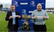 15 February 2017; Conor Montayne, Schools Committee Chairman, left, and Jon Newsome, Honarary Secretary of Schools Committee draw out the names of Belvedere College and Clongowes Wood College during the Bank of Ireland Leinster Schools Senior Cup Semi-Final draw at Donnybrook Stadium in Donnybrook, Dublin. Photo by Piaras Ó Mídheach/Sportsfile