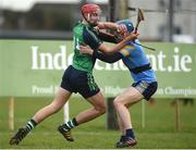 15 February 2017; Peter Duggan of LIT in action against Paddy Hannon of UCD during the Independent.ie HE GAA Fitzgibbon Cup Quarter-Final between Limerick IT and University College Dublin at Limerick IT in Limerick. Photo by Diarmuid Greene/Sportsfile