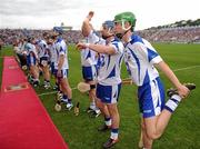 10 July 2011; Brian O'Sulivan, Waterford, and team mates await to greet President of Ireland Mary McAleese. Munster GAA Hurling Senior Championship Final, Waterford v Tipperary, Pairc Ui Chaoimh, Cork. Picture credit: Stephen McCarthy / SPORTSFILE