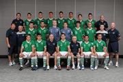 18 July 2011; The Republic of Ireland and backroom team. 2010/11 UEFA European Under-19 Championship, Intercontinental Hotel, Bucharest, Romania. Picture credit: Pat Murphy / SPORTSFILE