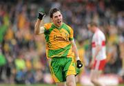 17 July 2011; Donegal's Mark McHugh celebrate in the last moments of the match. Ulster GAA Football Senior Championship Final, Derry v Donegal, St Tiernach's Park, Clones, Co. Monaghan. Picture credit: Brian Lawless / SPORTSFILE