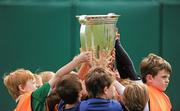 20 July 2011; 'Stars of the future' hold aloft the Heineken Cup during the Volkswagen Leinster Summer Camp, Lansdowne Rugby Club, Lansdowne Road, Dublin. Picture credit: Ray McManus / SPORTSFILE