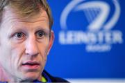 16 February 2017; Leinster rugby head coach Leo Cullen during a press conference at the RDS Arena, Ballsbridge, Dublin. Photo by Brendan Moran/Sportsfile