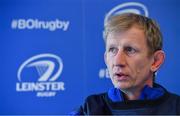 16 February 2017; Leinster rugby head coach Leo Cullen during a press conference at the RDS Arena, Ballsbridge, Dublin. Photo by Brendan Moran/Sportsfile