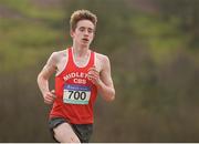 16 February 2017; Fearghal Curtin of Midleton CBS, Co. Cork, on his way to winning the Senior Boys 6000m race at the Irish Life Health Munster Schools Cross Country at Tramore Valley Park in Cork City. Photo by Eóin Noonan/Sportsfile