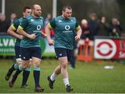 17 February 2017; Rory Best, left, and Jack McGrath of Ireland during an open training session at the Monaghan RFC grounds in Co. Monaghan. Photo by Seb Daly/Sportsfile