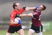 17 February 2017; Brian O'Driscoll of University College Cork in action against Kieran McGeary of St Mary's University College during the Independent.ie HE GAA Sigerson Cup semi-final match between St Mary's University College and University College Cork at the Connacht GAA Centre in Bekan, Co. Mayo. Photo by Matt Browne/Sportsfile