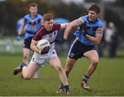 17 February 2017; Niall McDermott of University of Limerick in action against Michael Fitzsimons of University College Dublin during the Independent.ie HE GAA Sigerson Cup semi-final match between University of Limerick and University College Dublin at the Connacht GAA Centre in Bekan, Co. Mayo. Photo by Matt Browne/Sportsfile
