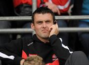 17 July 2011; The injured Eoin Bradley, Derry, watching from the stand. Ulster GAA Football Senior Championship Final, Derry v Donegal, St Tiernach's Park, Clones, Co. Monaghan. Picture credit: Oliver McVeigh / SPORTSFILE
