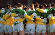 23 February 2002; The offaly team pictured before the start of the Allianz National Football League Division 1A match between Offaly and Dublin at O'Connor Park in Tullamore, Offaly. Photo by Damien Eagers/Sportsfile