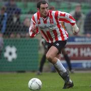 10 February 2002; Paddy McLoughlin of Derry City during the FAI Carlsberg Cup Quarter-Final match between UCD and Derry City at Belfield Park in Dublin. Photo by David Maher/Sportsfile