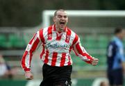 10 February 2002; Sean Hargan of Derry City during the FAI Carlsberg Cup Quarter-Final match between UCD and Derry City at Belfield Park in Dublin. Photo by David Maher/Sportsfile