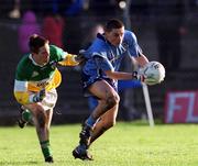 23 February 2002; Alan Brogan of Dublin in action against Karl Slattery of Offaly during the Allianz National Football League Division 1A match between Offaly and Dublin at O'Connor Park in Tullamore, Offaly. Photo by Brian Lawless/Sportsfile