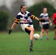 19 February 2002; Laura Monaghan of UCD during the Higher Education League Ladies Football Final between UCD and UCC at Donnybrook in Dublin. Photo by Aofie Rice/Sportsfile