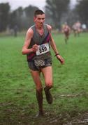 24 February 2002; Joseph Sweeney of Dundrum South Dublin AC during the Inter Club Cross Country Championships of Ireland at the ALSAA Complex in Dublin. Photo by Brian Lawless/Sportsfile