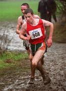 24 February 2002; William Harty of KCK AC during the Inter Club Cross Country Championships of Ireland at the ALSAA Complex in Dublin. Photo by Brian Lawless/Sportsfile