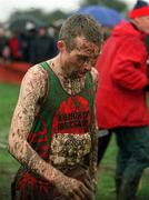 24 February 2002; Seamus Power of Kilmurray/Ibrickane AC pictured after he had placed second in the Senior Men's race during the Inter Club Cross Country Championships of Ireland at the ALSAA Complex in Dublin. Photo by Brian Lawless/Sportsfile
