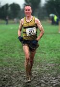 24 February 2002; Cathal Lombard of Leevale AC on his way to finishing third in the Senior Men's race during the Inter Club Cross Country Championships of Ireland at the ALSAA Complex in Dublin. Photo by Brian Lawless/Sportsfile