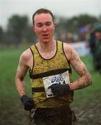 24 February 2002; Cathal Lombard of Leevale AC on his way to finishing third in the Senior Men's race during the Inter Club Cross Country Championships of Ireland at the ALSAA Complex in Dublin. Photo by Brian Lawless/Sportsfile