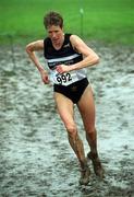 24 February 2002; Anne Keenan Buckley of North Laois AC during the Senior Women's race at the Inter Club Cross Country Championships of Ireland at the ALSAA Complex in Dublin. Photo by Brian Lawless/Sportsfile
