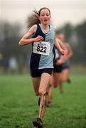 24 February 2002; Fionualla Britton of Sli Cualann AC on her way to winning the Junior Women's race during the Inter Club Cross Country Championships of Ireland at the ALSAA Complex in Dublin. Photo by Ray Lohan/Sportsfile