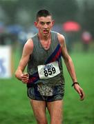 24 February 2002; Joseph Sweeney of Dundrum South Dublin AC on his way to finishing second in the Junior Men's race at the Inter Club Cross Country Championships of Ireland at the ALSAA Complex in Dublin. Photo by Ray Lohan/Sportsfile