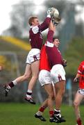 3 March 2002; Lorcan Colleran, left, and Kevin Walsh of Galway in action against Michael O'Sullivan of Cork during the Allianz National Football League Division 1A Round 3 match between Galway and Cork at St Jarlath's Park in Tuam, Galway. Photo by Damien Eagers/Sportsfile