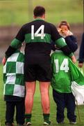 2 March 2002; Colin Corkery of Nemo Rangers poses for a photograph with two fans following the AIB GAA Football All-Ireland Senior Club Championship Semi-Final match between Nemo Rangers and Charlestown Sarsfield at McDonagh Park in Nenagh, Tipperary. Photo by Damien Eagers/Sportsfile