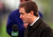 2 March 2002; Micheál î'Domhnaill, TG4 Presenter, during the AIB GAA Football All-Ireland Senior Club Championship Semi-Final match between Nemo Rangers and Charlestown Sarsfield at McDonagh Park in Nenagh, Tipperary. Photo by Damien Eagers/Sportsfile