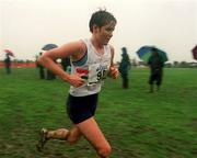 24 February 2002; Teresa Duffy of Beechmont Harriers AC during the Inter Club Cross Country Championships of Ireland at the ALSAA Complex in Dublin. Photo by Ray Lohan/Sportsfile
