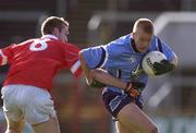 10 March 2002; Declan Darcy of Dublin in action against Nicholas Murphy of Cork during the Allianz National Football League Division 1A Round 4 match between Cork and Dublin at Pairc U’ Chaoimh in Cork. Photo by Brendan Moran/Sportsfile