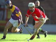 9 March 2002; Tony McCarthy of Cork in action against Timmy McCarthy of Wexford during the Allianz National Hurling League Division 1B Round 2 match between Cork and Wexford at Páirc Uí Chaoimh in Cork. Photo by Brendan Moran/Sportsfile