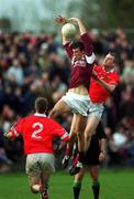 3 March 2002; Joe Bergin of Galway in action against Nicholas Murphy of Cork during the Allianz National Football League Division 1A Round 3 match between Galway and Cork at St Jarlath's Park in Tuam, Galway. Photo by Damien Eagers/Sportsfile