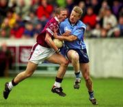 3 March 2002; John Keane of Westmeath in action against Dublin's Declan Darcy during the Allianz National Football League Division 1A Round 4 match between Dublin and Westmeath at Parnell Park in Dublin. Photo by Ray McManus/Sportsfile