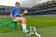 11 June 2013; The Liberty Insurance Camogie Championship was launched at Croke Park this afternoon with players from participating counties joining to mark the start of championship 2013 with President of the Camogie Association Aileen Lawlor, CEO of Liberty Insurance Pat O’Brien and Uachtarán Chumann Lúthchleas Gael Liam Ó Néill. Twenty four counties, across five grades, will commence their All-Ireland campaigns on June 22nd. Liberty Insurance is the first ever sponsor of both the GAA Hurling and Camogie All-Ireland Senior Championships in a five-year deal with the GAA. Pictured at today’s launch is camogie player Fiona Madden, Meath. Croke Park, Dublin. Photo by Barry Cregg/Sportsfile