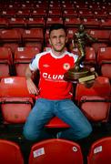 13 June 2013; Killian Brennan, St. Patrick's Athletic, who was presented with the Airtricity / SWAI Player of the Month Award for May 2013 at Richmond Park in Dublin. Photo by Brian Lawless/Sportsfile