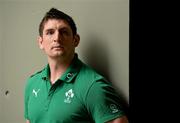 13 June 2013; Ireland's James Downey stands for a portrait following a press conference ahead of their game against Canada. Ireland Rugby Summer Tour 2013. Toronto, Canada. Photo by Brendan Moran/Sportsfile
