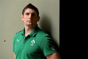 13 June 2013; Ireland's James Downey stands for a portrait following a press conference ahead of their game against Canada. Ireland Rugby Summer Tour 2013. Toronto, Canada. Photo by Brendan Moran/Sportsfile