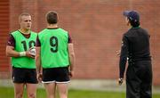 13 June 2013; Ireland's Ian Madigan, left, and Isaac Boss with head coach Les Kiss during squad training, ahead of their game against Canada. Ireland Rugby Summer Tour 2013. Toronto, Canada. Photo by Brendan Moran/Sportsfile